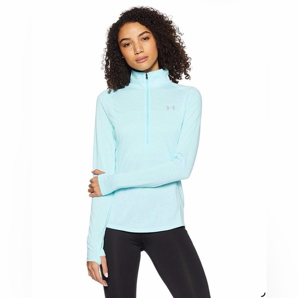 Under Armour Tops - Medium Under Armour Mint HeatGear Half-Zip Pullover